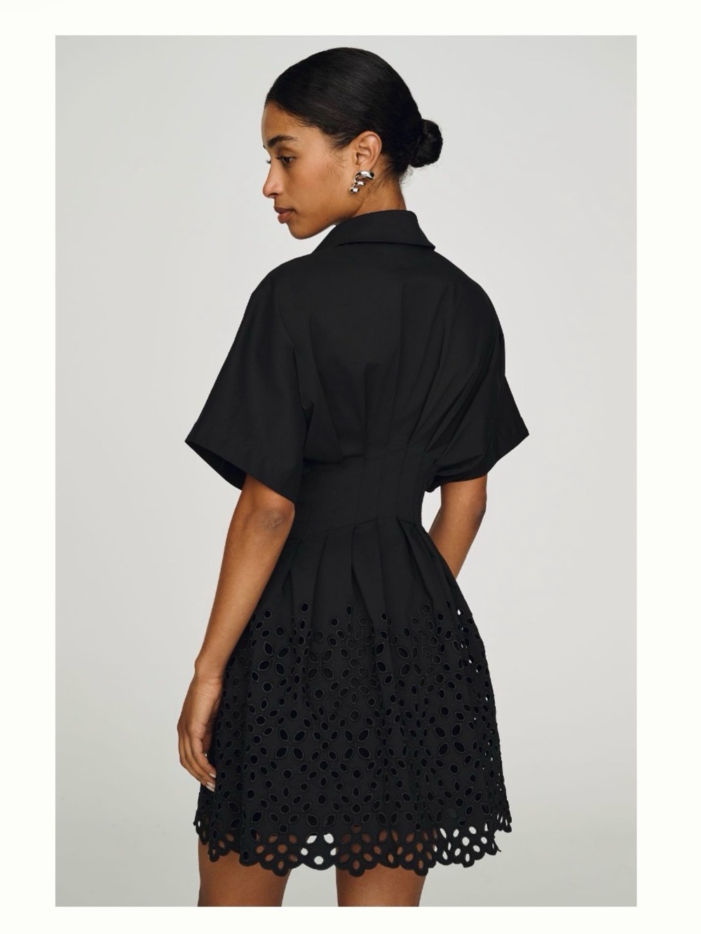 TOBIE EYELET HEM MINI SHIRTDRESS BY EXQUISE - Picture 2 of 10